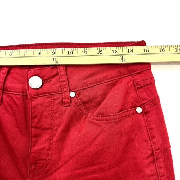 SEVEN 7 WOMENS SZ 4 RED HIGH RISE SKINNY JEANS STRETCH CONTOURING BOOTY SHAPING - Picture 9 of 12